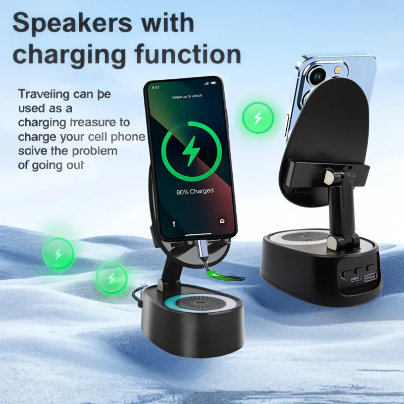 4 مواسم اللاسلكية التعريفي الصوت سمّاعات بلوتوث 5 مجموعات 1 الهاتف المحمول اللوحي حامل الكمبيوتر، كسول الإنجيل، المحمولة المحمول