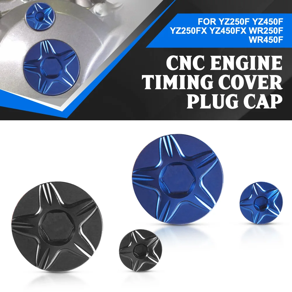 

Motorcycle CNC Engine Timing Cover Plug Cap For Yamaha YZ250F YZ450F YZ250FX YZ450FX WR250F WR450F 2010-2021 ATV YFZ450X YFZ450R
