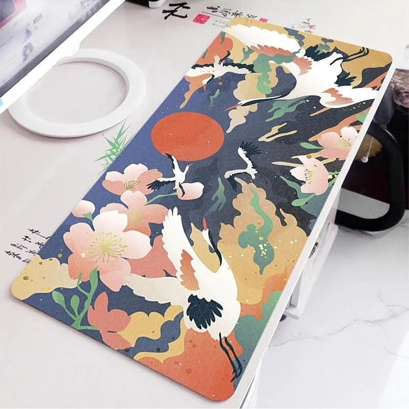 Cute Purple Petals Mouse Pad Gamer HD Custom XXL Desk Mats MousePads Keyboard Pad Art Laptop Soft Anti-slip Office Table Mat.