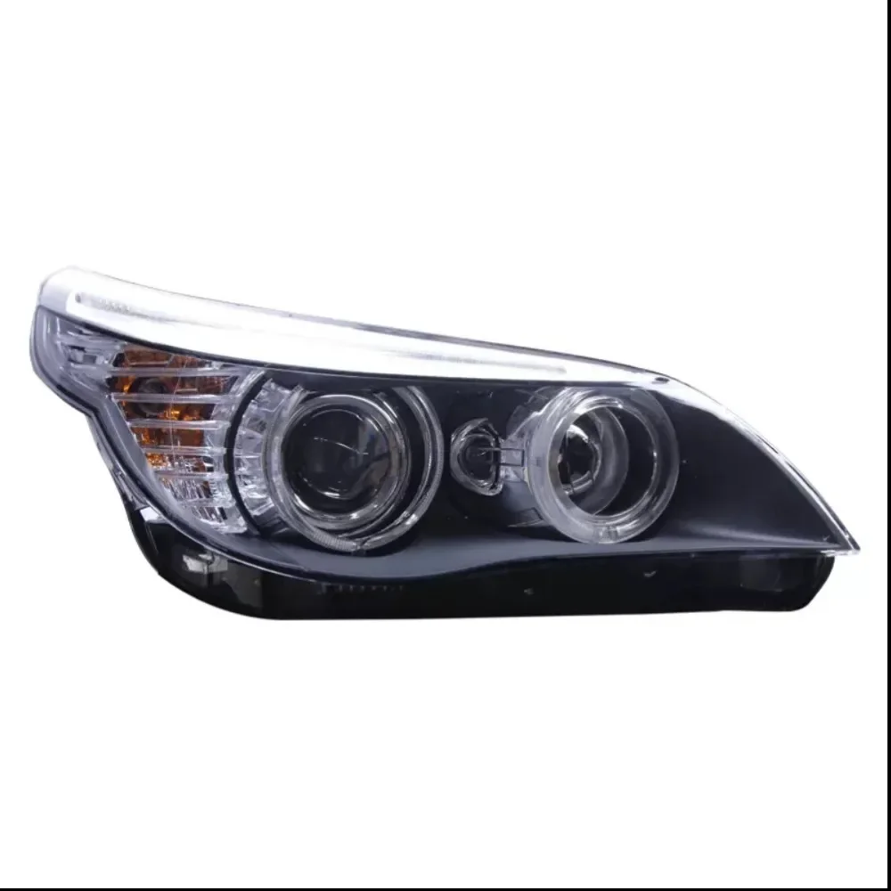 

Автомобильные светодиодные фары для BMW 5 серии 03-10 E60 523 530 DRL дневные ходовые огни указатель поворота 2 шт. ангельский глаз ксенон HID