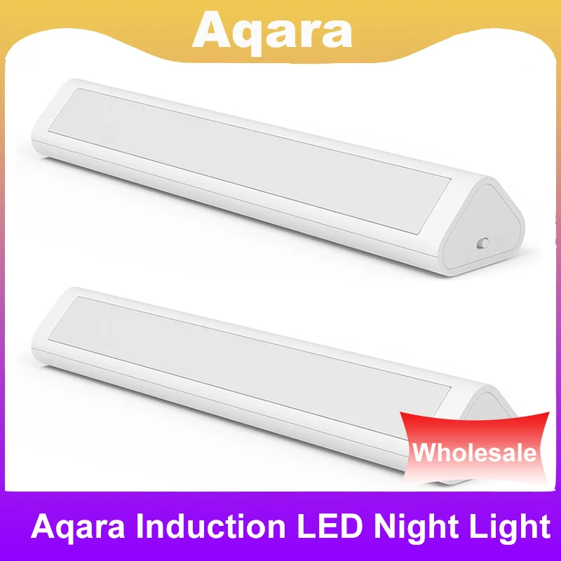 Original Aqara LED Induction Night Light Magnetic Installation Human Body Light Sensor 2 Level Brightness 8 Month Standby Time