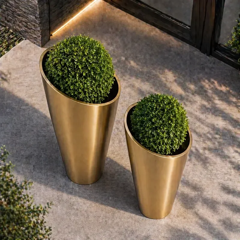 Bespoke Size Metal Flower Box OEM Custom Planter Container for Landscape Architect Project Outdoor Street Garden Furniture