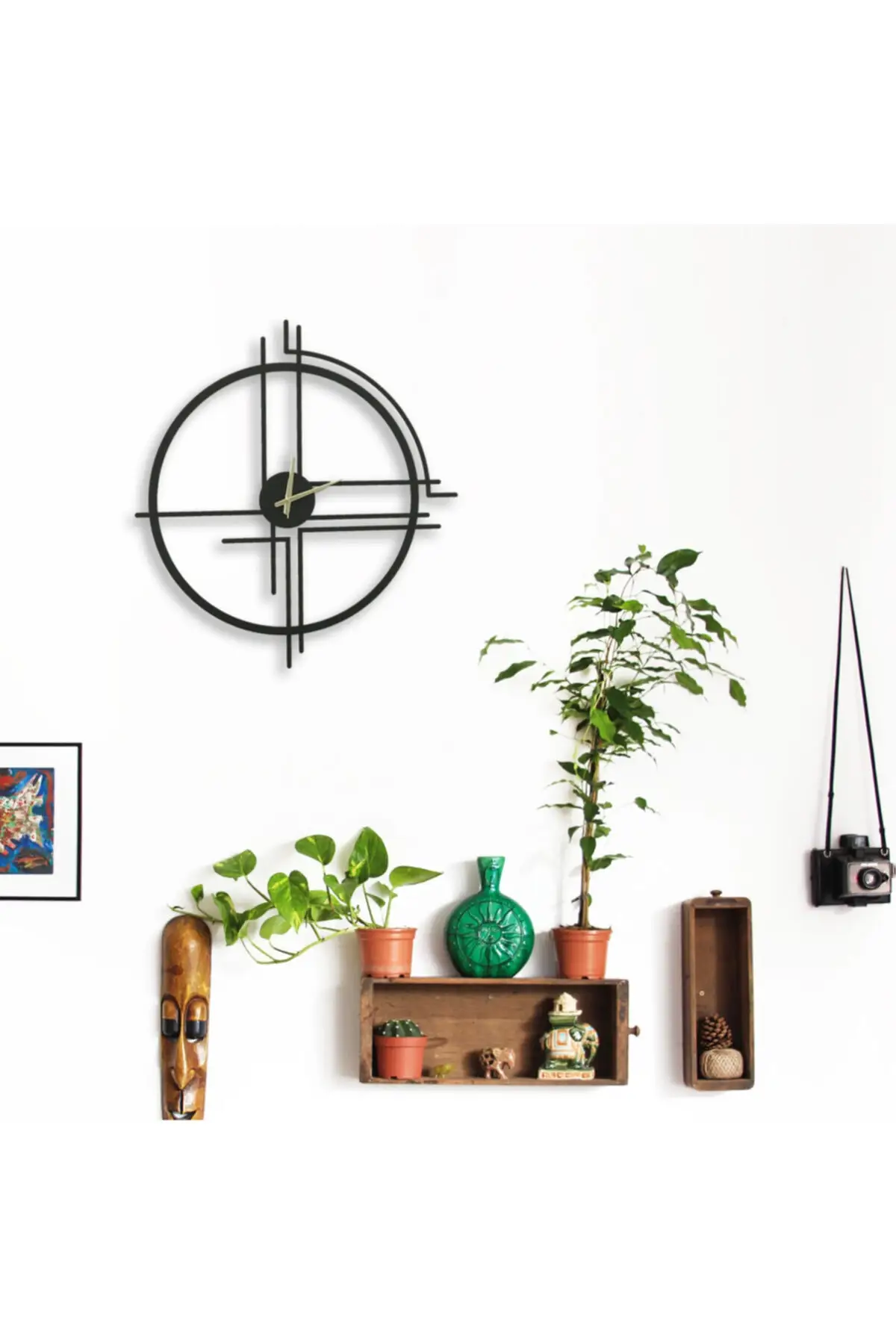 -Lineal Decorative Metal Wall Clock 59.5x56cm Our Product 2 mm metal material and electrostatic paint used