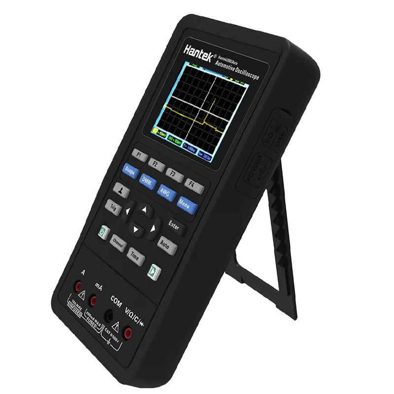 

2D82 AUTO II Digital Auto Oscilloscope Multimeter 4 In1 2 Channels 80MHz 250MSa/s Signal Source Automotive Diagnostic