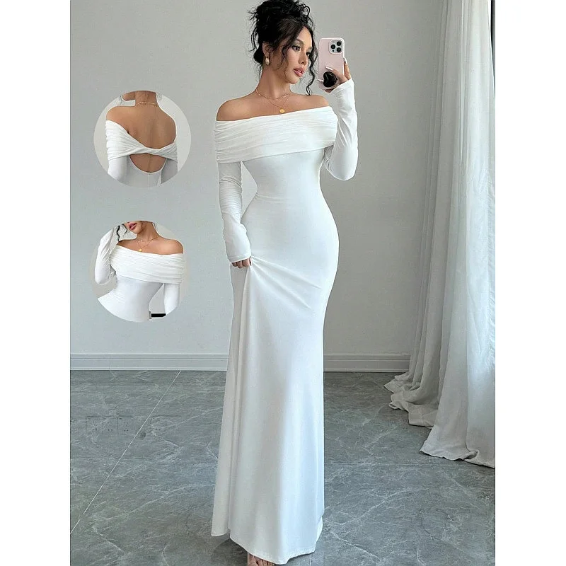 

Fashion Elegant Bodycon Dress One Shoulder Pencil Dress Dresses Spring Summer Jumpsuit Playsuit