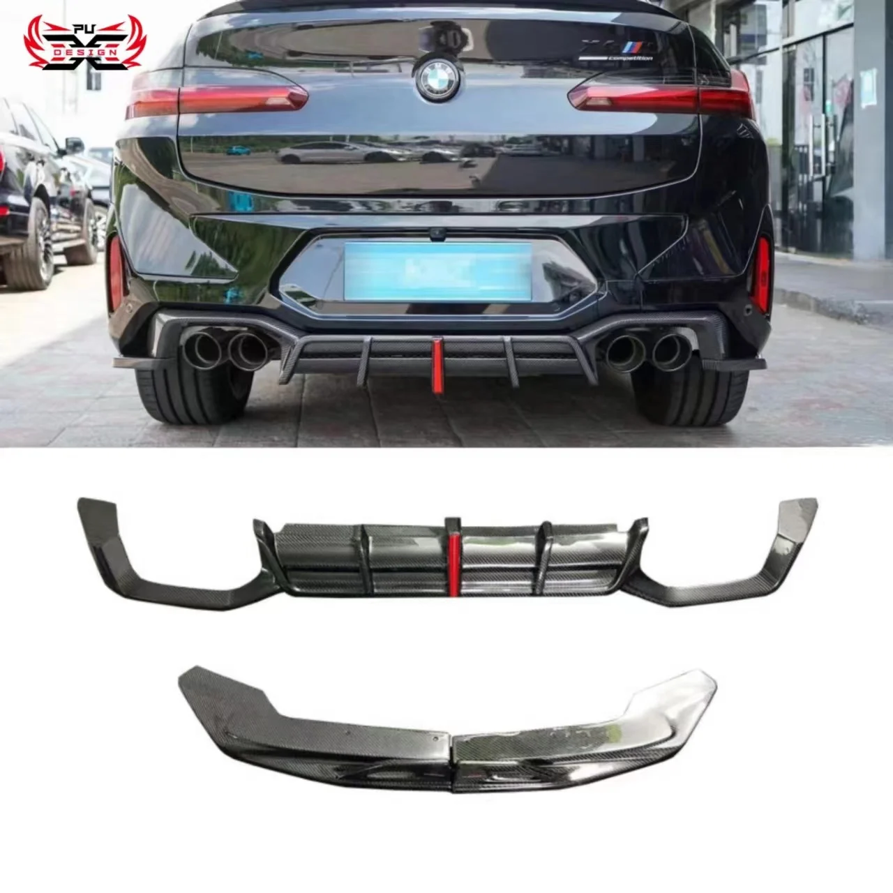 

Rear Diffuser Carbon Fiber Car Body Kit For BMW X3M F97 X4M F98 Rear Bumper LCI 2022 Bodykit