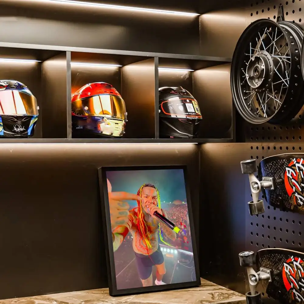 الراب 6-6ix 9-9ine ملصق فني ذاتي اللصق مقاوم للماء ورقة ملصق مقهى بار غرفة جدار ديكور