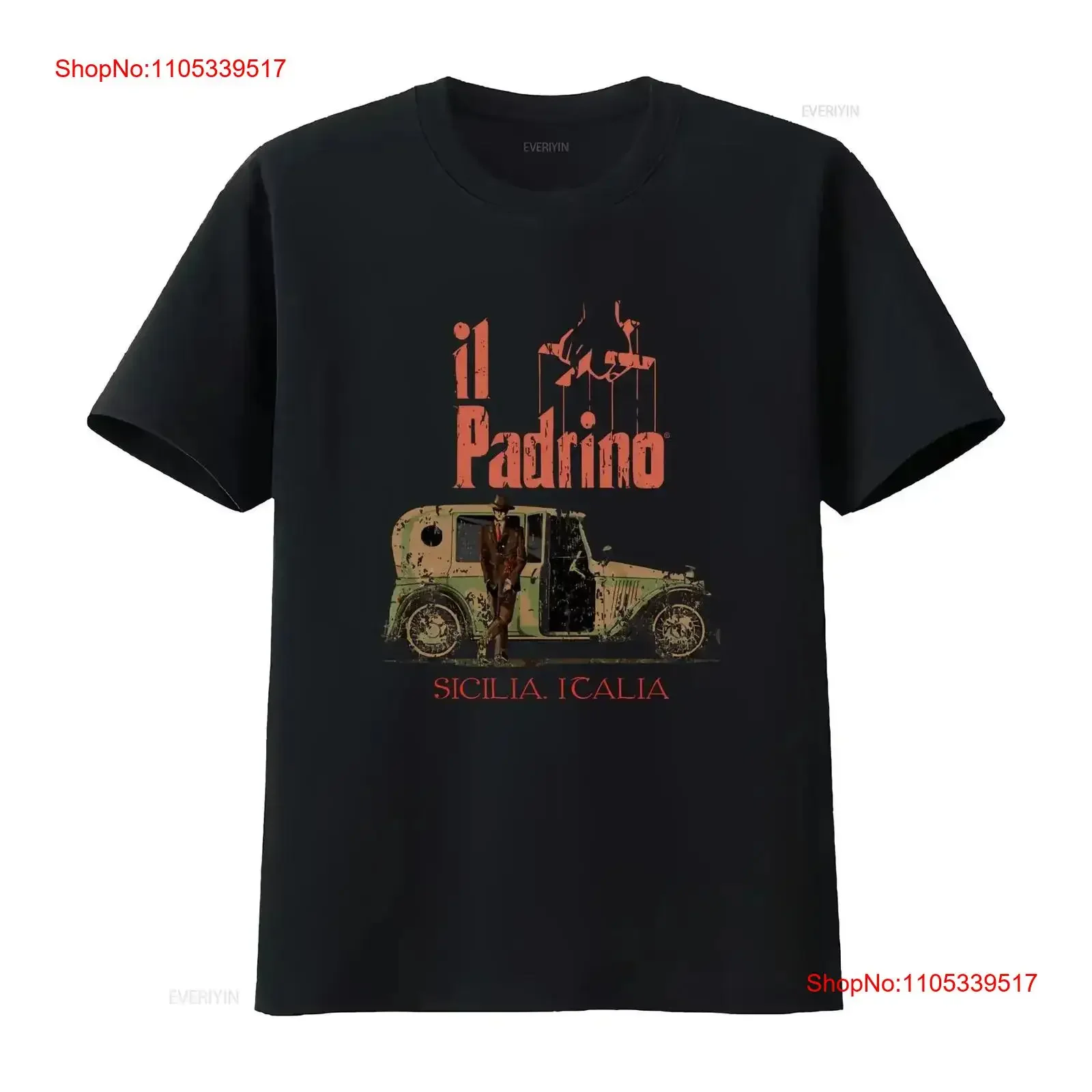The Godfather Movie Il Padrino Sicilia Icalia Don Corleone Men's T Shirt vintage Washed homme Stretched fashion Versatile Soft