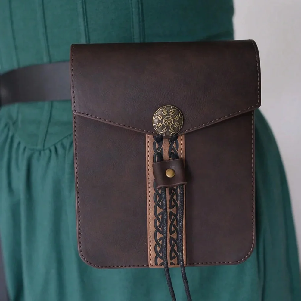 Medieval Nordic Viking Style Outdoor Bag Retro Cosplay Accessory Ideal for Daily Storage