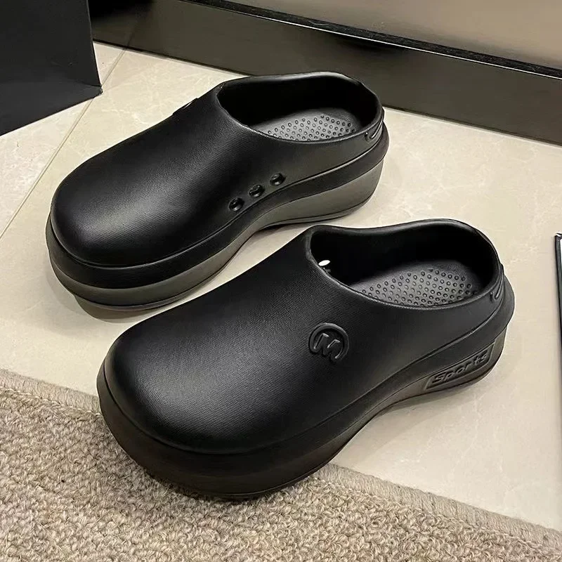 Women Chunky Platform Sandals Clogs Slippers Summer Soft Thick Sole Diy Clogs Garden Shoes Woman Non-Slip Beach Slides Sandals view 2