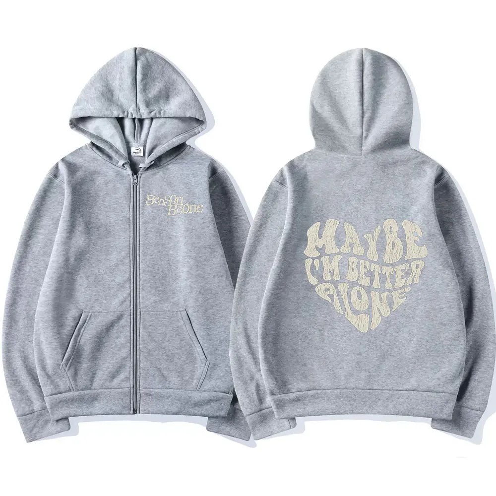 ربما أنا أفضل وحده بنسون بون سستة هوديس الرجال النساء الملابس موضة Harajuku المتضخم زمم بلوزات معاطف السترة