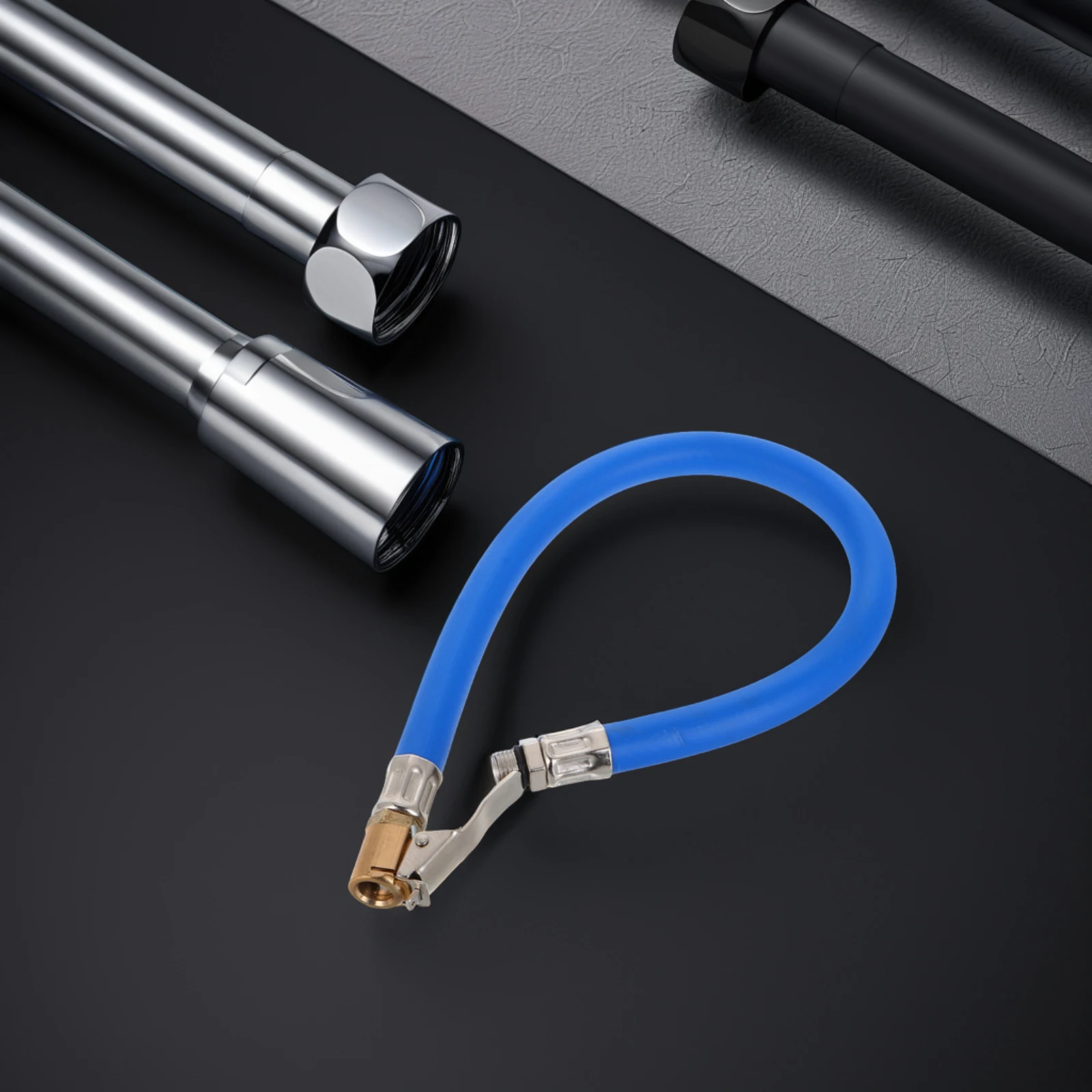 

Self-Locking Tire Air Tube Copper Head Rubber Hose Pressure Gauge Fast Inflator Chuck For Car Motorcycle Bike Repair Tool