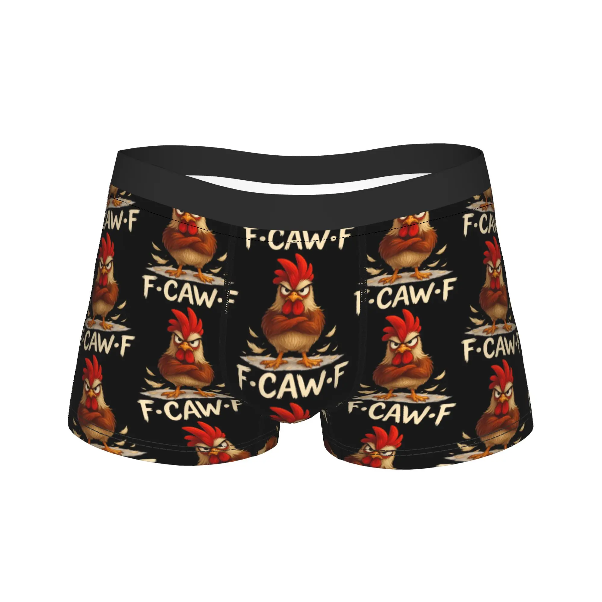 

F-Caw-F забавные шорты-боксеры с изображением петуха и курицы, крутые мем-боксеры с 3D чехлом, нижнее белье, шорты высокого качества, мягкие трендовые мужские трусы