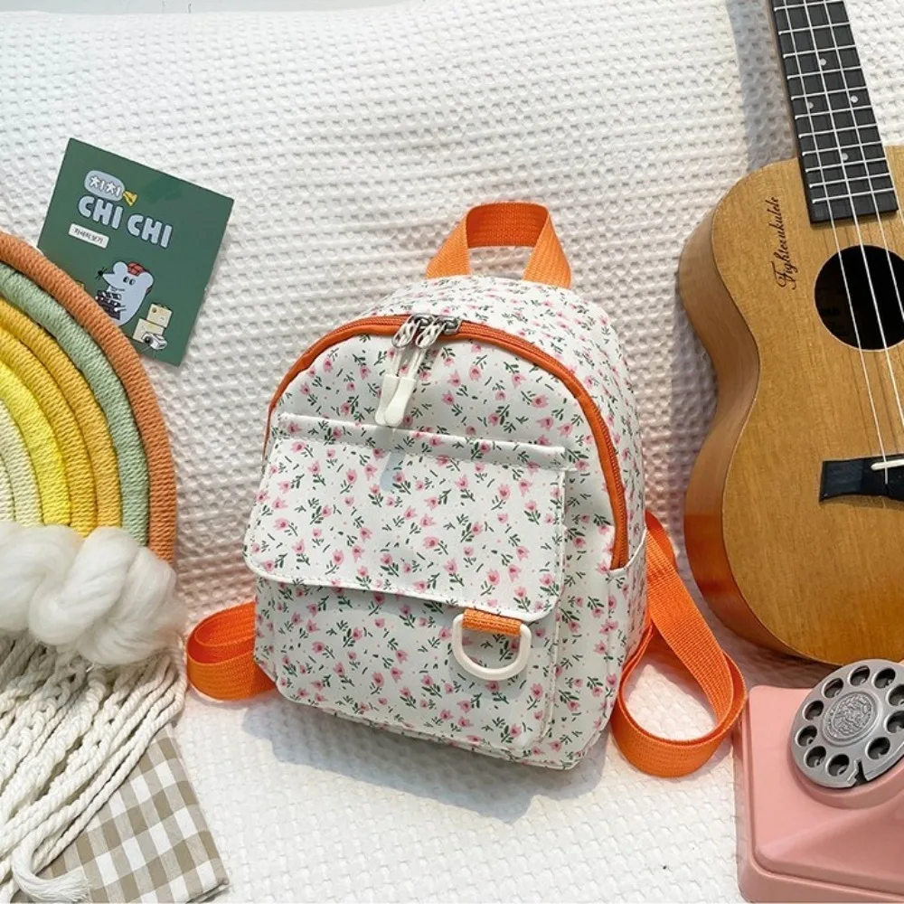 

New Mini Backpack Floral Printed Sweet Cosmetic Bag Ins Korean Version Rucksack Girls