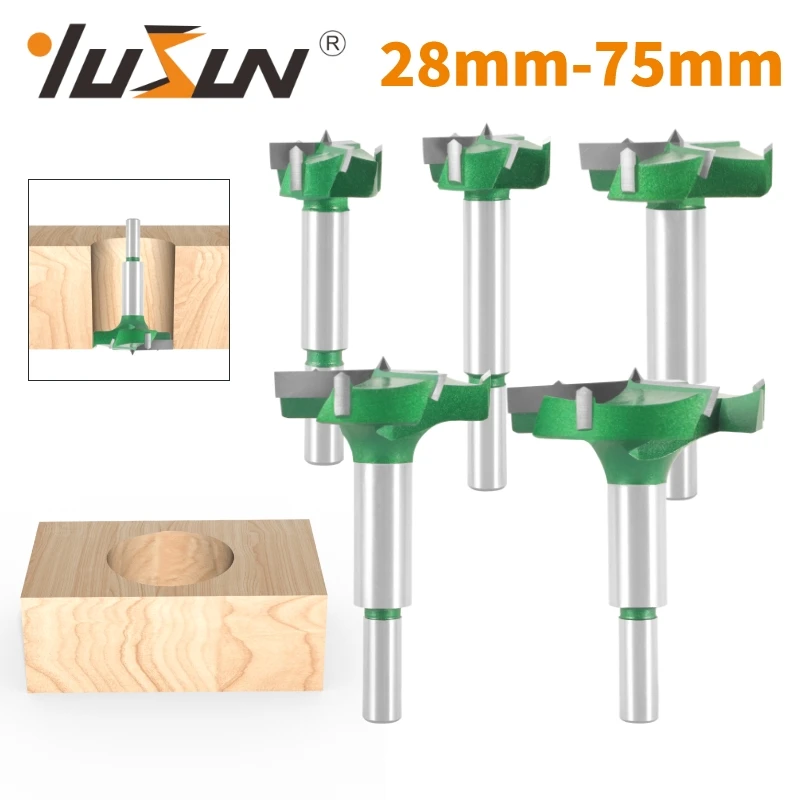 YUSUN  Hinge Boring Bit Forstner Drill  Three Carbide Router Cutter  Woodworking Milling For Wood