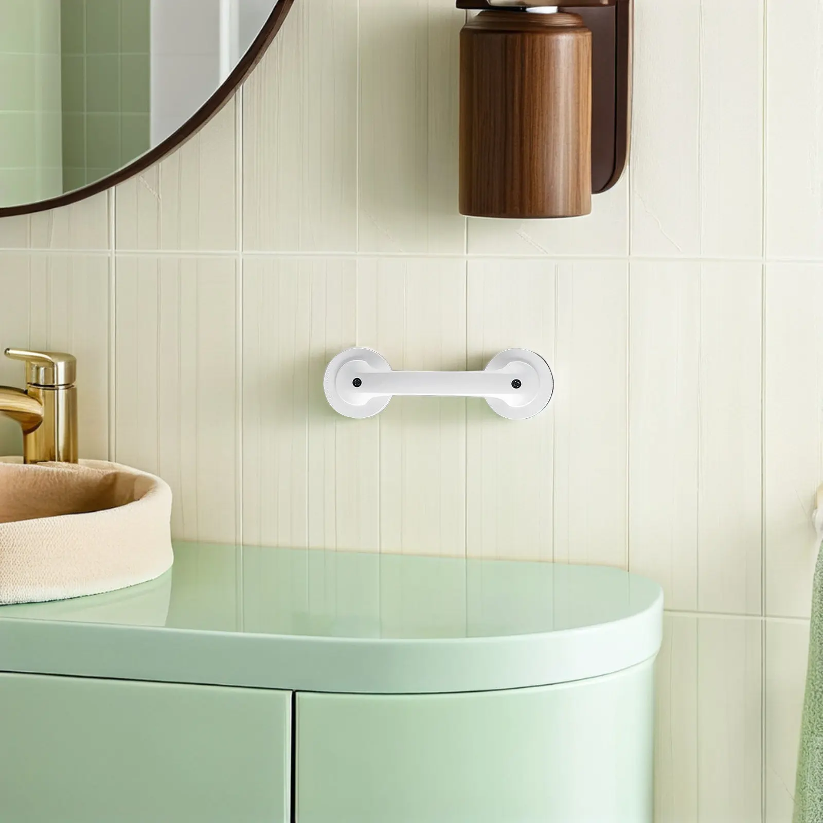 

Suction Shower Grab Bar for Elderly Non-Slip Bathroom Safety Hand Rail Portable Compact Support Handle for Shower Toilet Glass