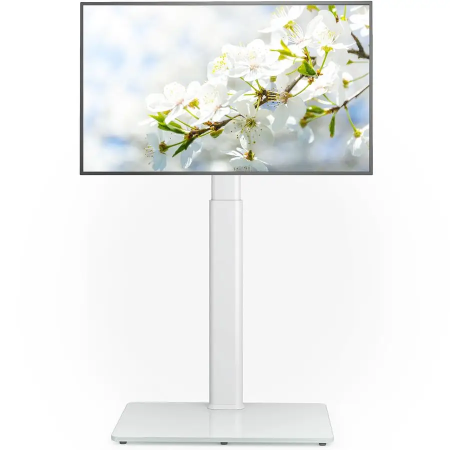 

Universal Floor TV Stand with Mount 70 Degree Swivel 9 Level Height Adjustable and Space Saving Design for Most 27 to 65 inch LC