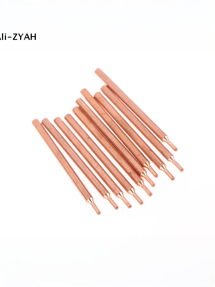 CCA83-2/5/10Pcs 3MM Purple Copper Oxide Electrode Head 18650 Power Battery Double Head Spot Welding Needle