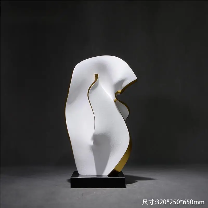 

Entrance light luxury ornaments hotel decorations model room simple modern abstract fiberglass soft decoration sculpture