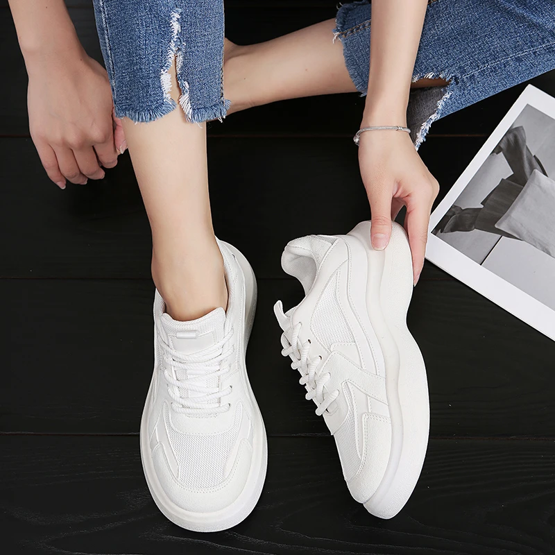 Damesschoenen Vrijetijdsschoenen Lente Tennis Dames Zomer Sneakers Vrouw-Schoenen Platform Sneakers 2023 Rozen Dikke Zool Riband Leisu