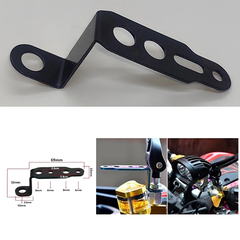 

Монтажный кронштейн для светодиодных фар мотоцикла — универсальный зажим для зеркала для прожекторов, регулируемый удлинитель