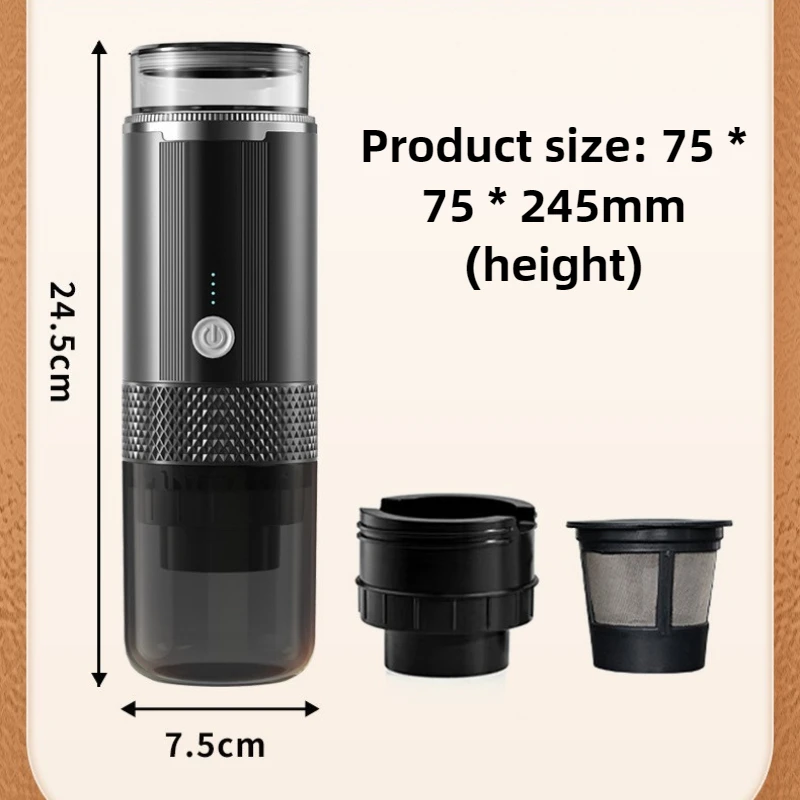 ماكينة القهوة الأمريكية الكهربائية اللاسلكية متعددة الوظائف KCUP ماكينة القهوة بالكبسولات سيارة المنزل في الهواء الطلق ماكينة القهوة المحمولة