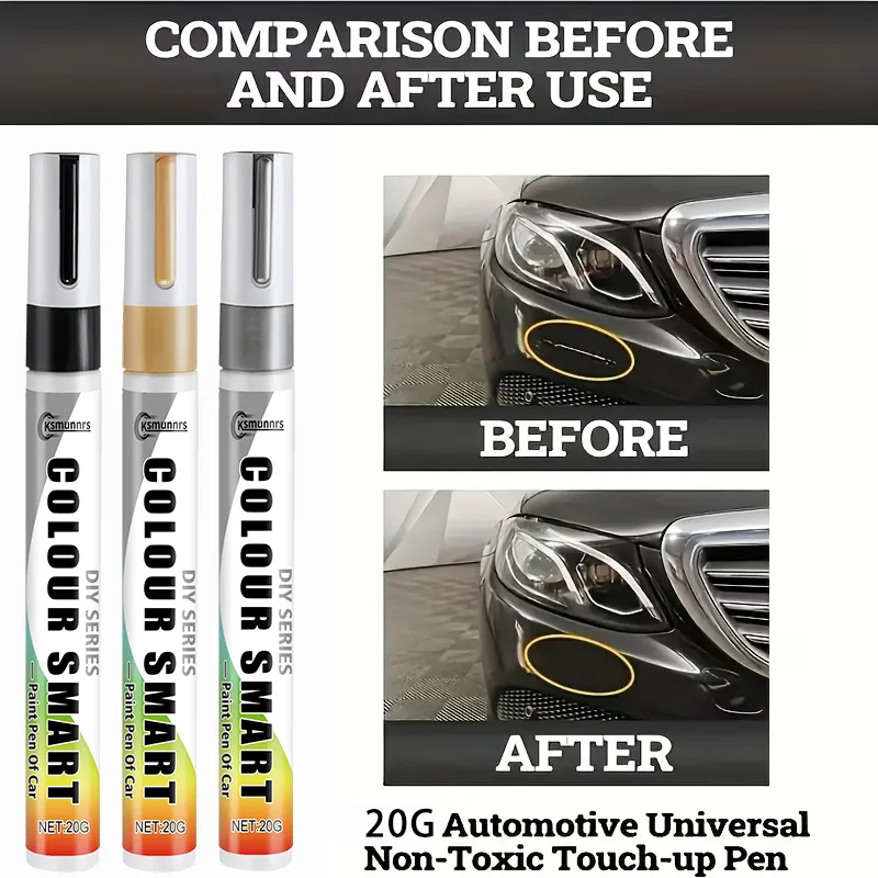 Multi-Color Car Scratch Repair Pen, Quick Paint Touch-Up for Auto Body Scratches & Peeling Paint, Easy One-Step Restoration Tool