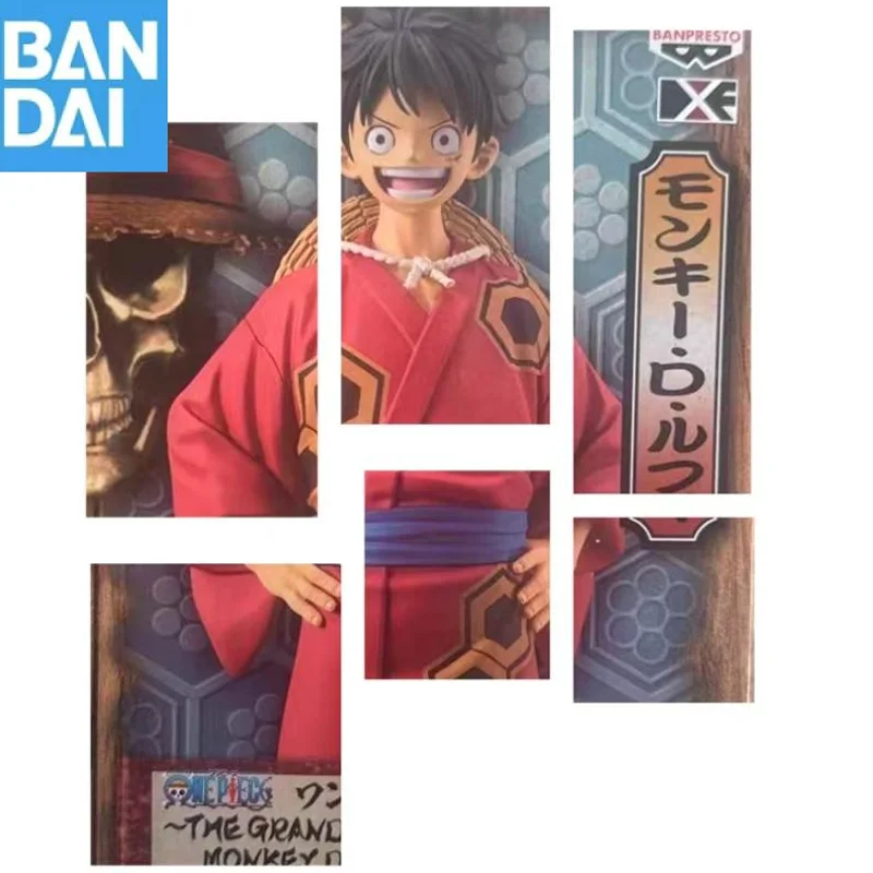 

BANDAI NAMCO BANPRESTO ONE PIECE DXF Monkey D Luffy ПВХ Аниме Фигурка Модель Юката Ver В наличии Оригинальный Фестивальный Подарок Для Друга