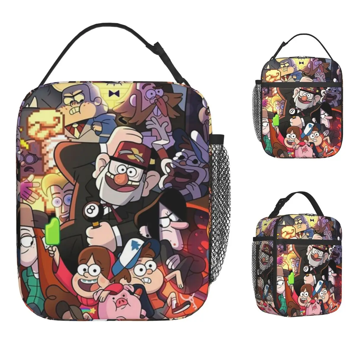 

Изолированная сумка для обеда Gravity Falls, большой контейнер для обеда, термосумка, сумка для обеда, пляжные сумки для хранения еды на открытом воздухе