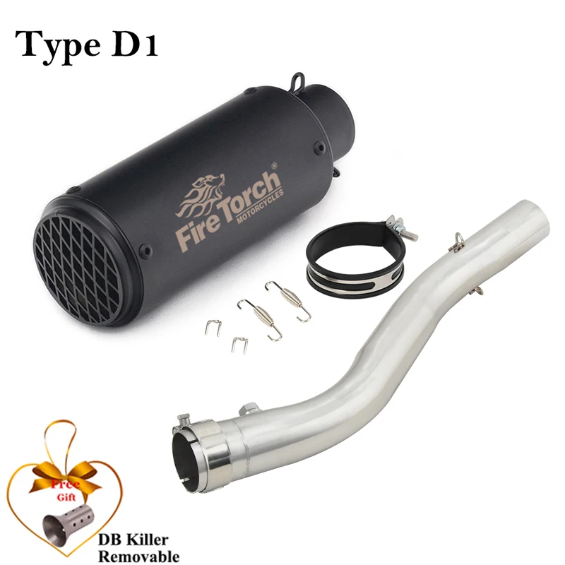 Slip On For Honda CBR600 F4 1999-2000 CBR600 F4i 2001 - 2007 Motorcycle Exhaust Escape System Muffler Middle Link Pipe DB Killer