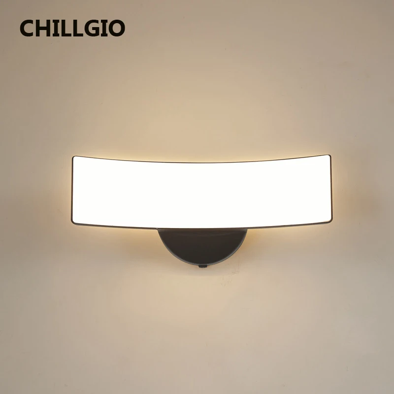 

CHILLGIO Outdoor Modern Sensor Bright Wall Lamp Indoor Hallway Home Balcony Lightings IP65 Interior Aluminum Waterproof Led Lamp