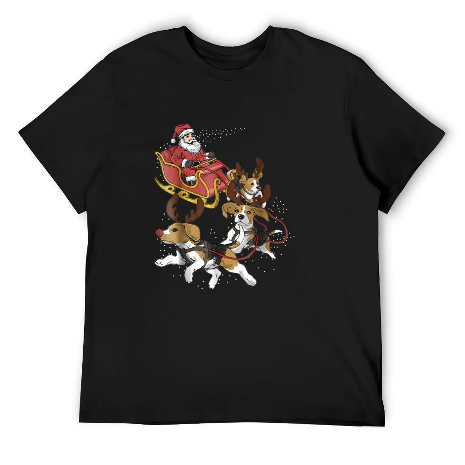 Funny Beagle Christmas Tee For Cute Dog Lovers T-Shirt blanks oversizeds vintage clothes men workout shirt