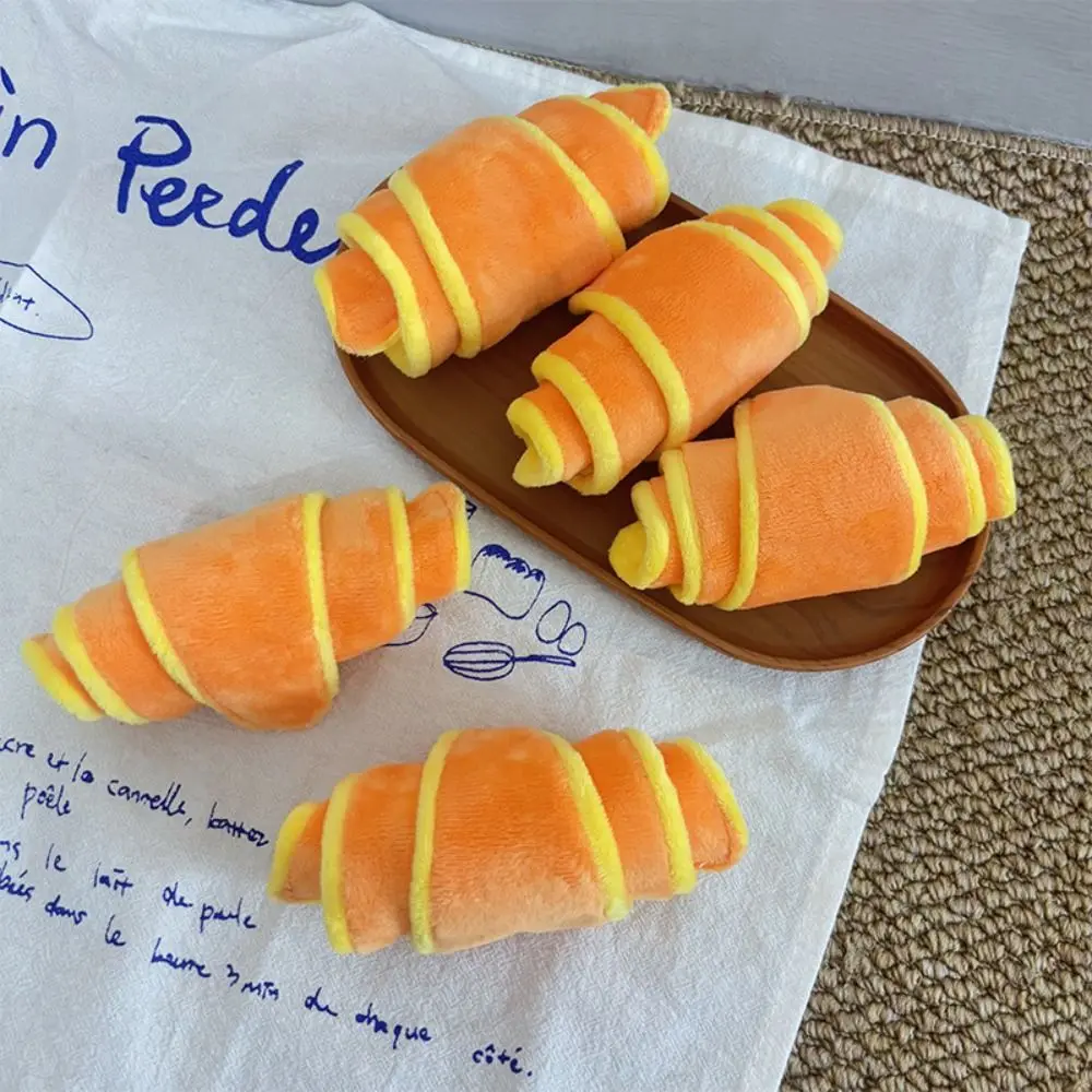 Croissant Dog Toy Bite Resistant Dog Training Interactive Squeaky Dog Toy Mental Stimulation Puppy Puzzle Toy Indoor Play