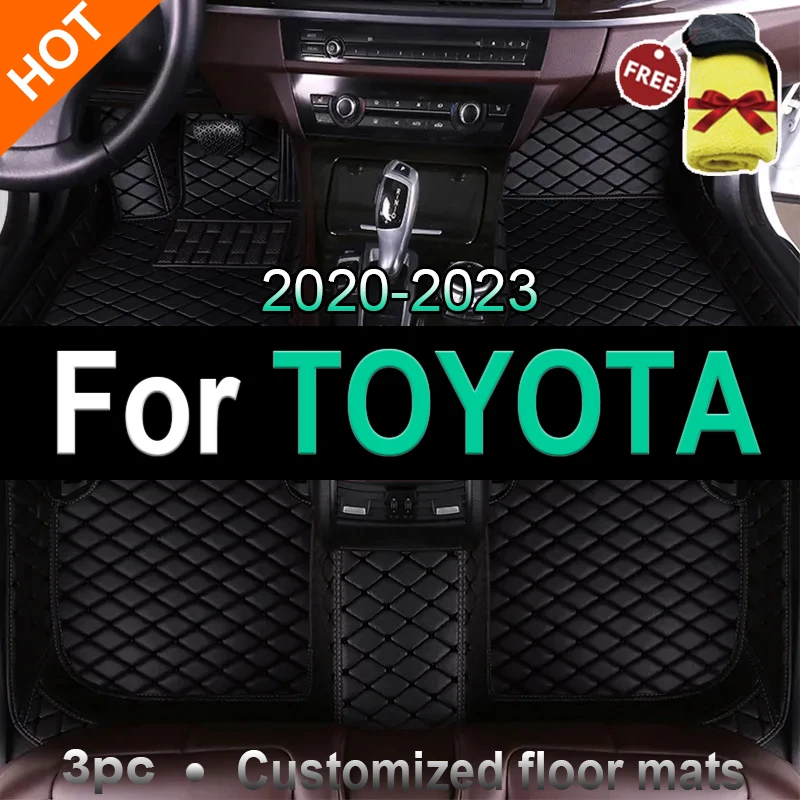 Car Floor Mats For TOYOTA LEVIN VOXY Venza HIACE 2seat Innova MR2 Rush Celica Raize LJ-73 Wigo YARiS L Aygo car Accessories