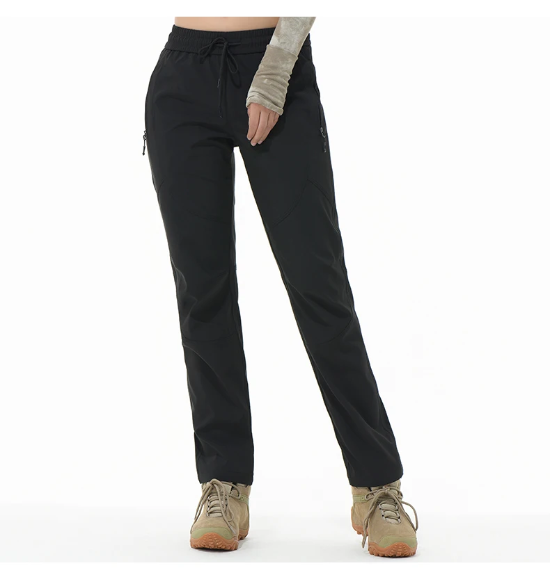 LNGXO Winter-Wanderhose für Damen, Wasserdichte Warme Fleecehose für Camping, Klettern, Trekking, Skifahren, Outdoor-Sport, Softshell-Hose – Detail 16