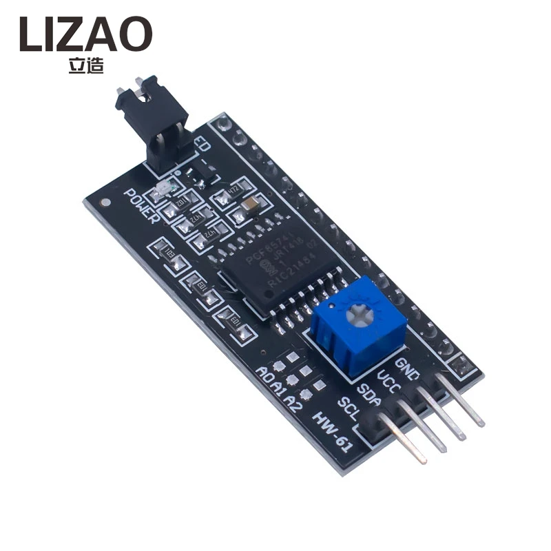 LIZAO LCD1602 2004 I2C IIC Interface Converter Serial Parallel Conversion Board LCD Display Driver Module
