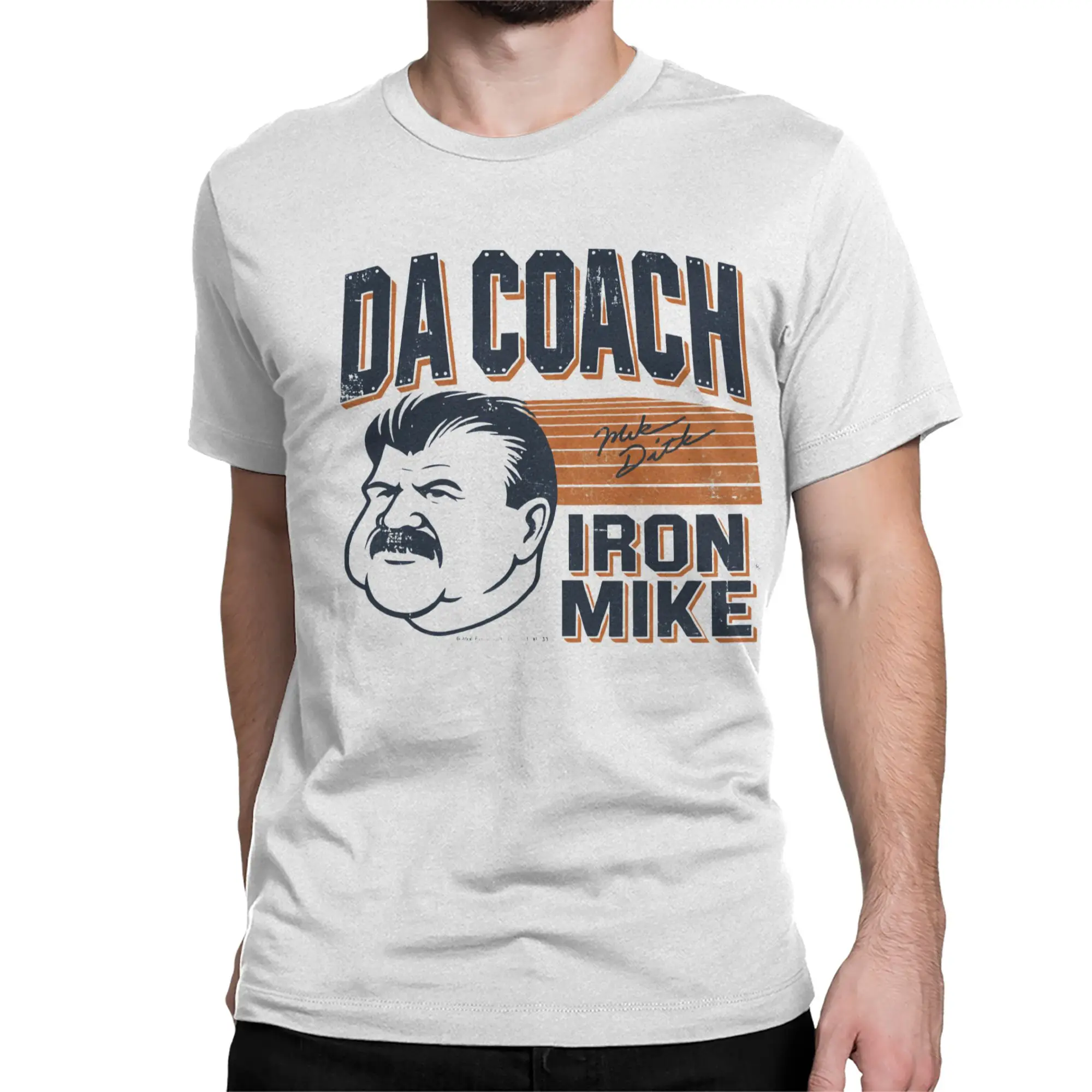 Men Women Da-Coach Iron Mike-Ditka T Shirt  100% Cotton Clothes Funny Short Sleeve Round Collar Tees Gift Idea T-Shirt