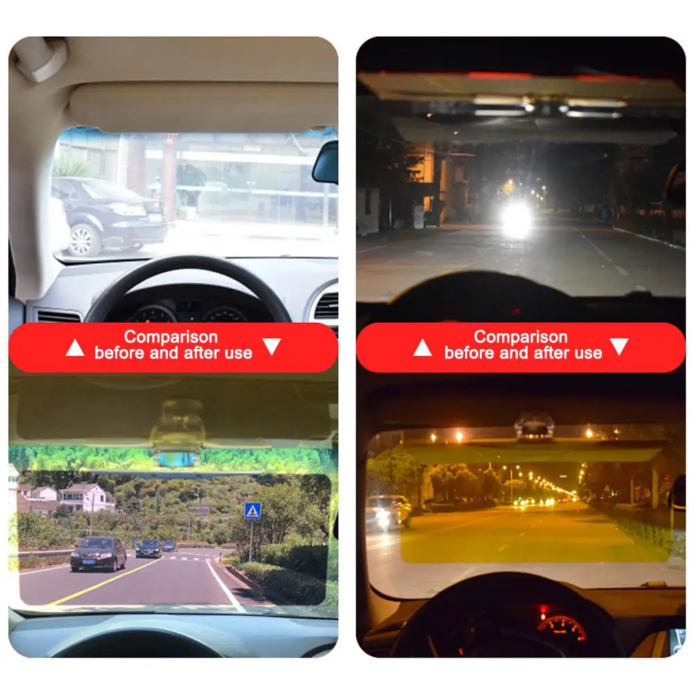 حاجب السيارة الموسع مانع الشمس المضاد للوهج للقيادة الليلية، زاوية عالمية قابلة للتعديل UV 400 حامي لشاحنة سيارات الدفع الرباعي