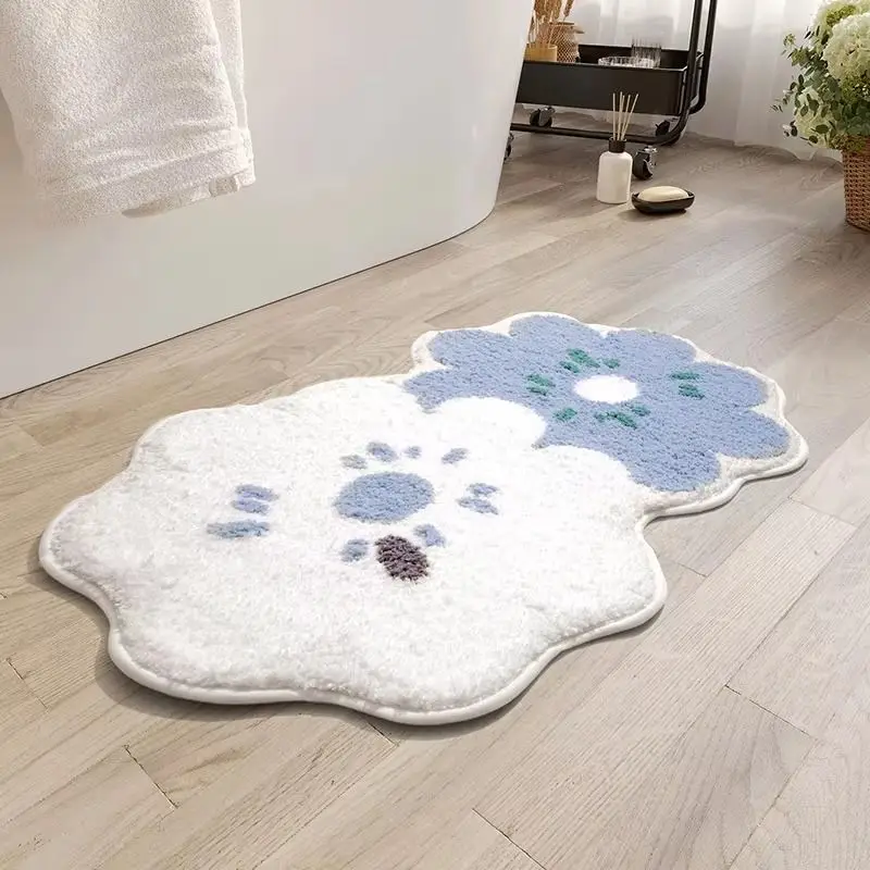 VIKAMA Fresh Floral Doormat: For Bathrooms, Entryways, and Balconies—Keeps Out the Cold and Provides Warmth, Home Accessories
