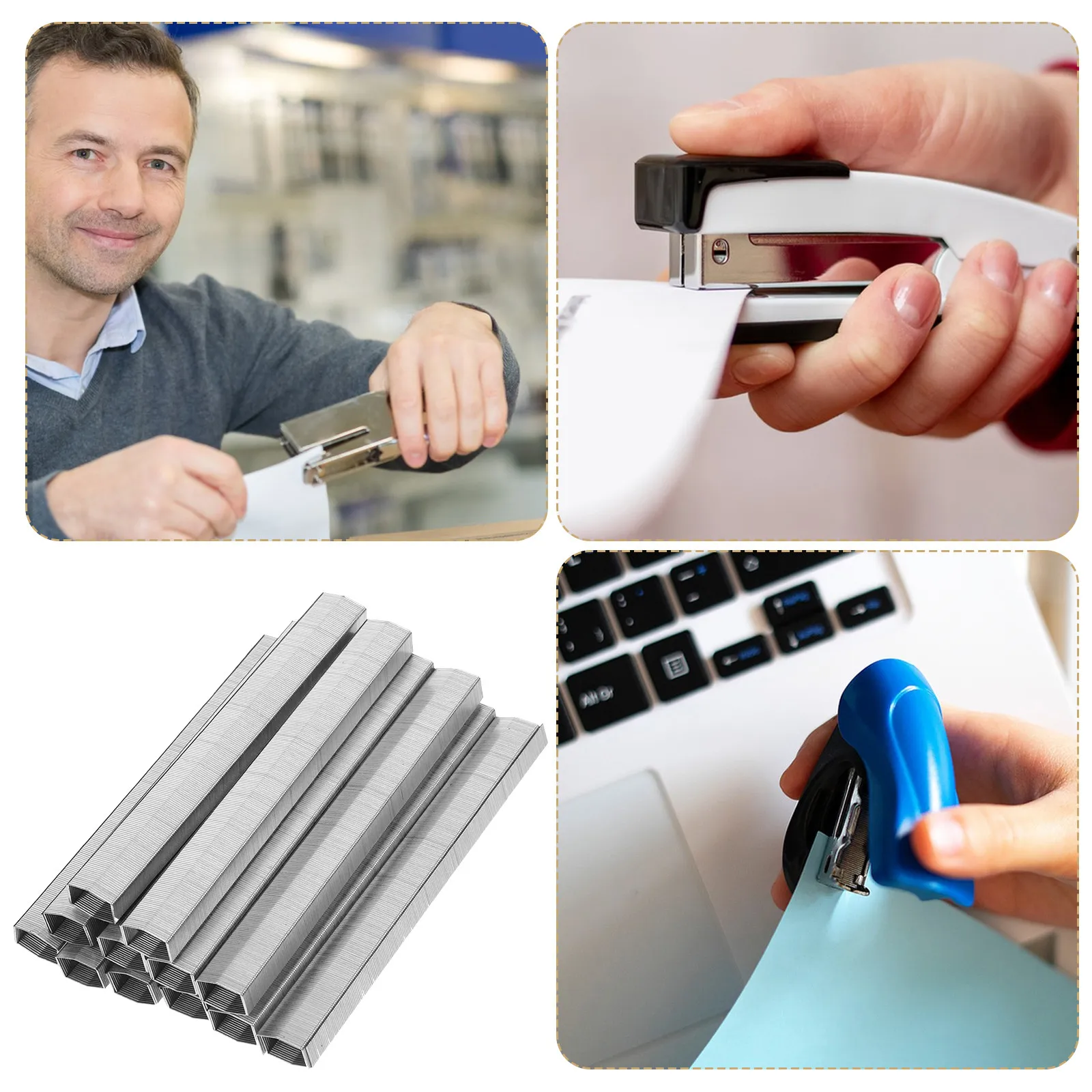 2 Boxes Stapler Staples Standard Metal Refill Staples Office Study Binding Multi-Function Supply Clips Office Supplies