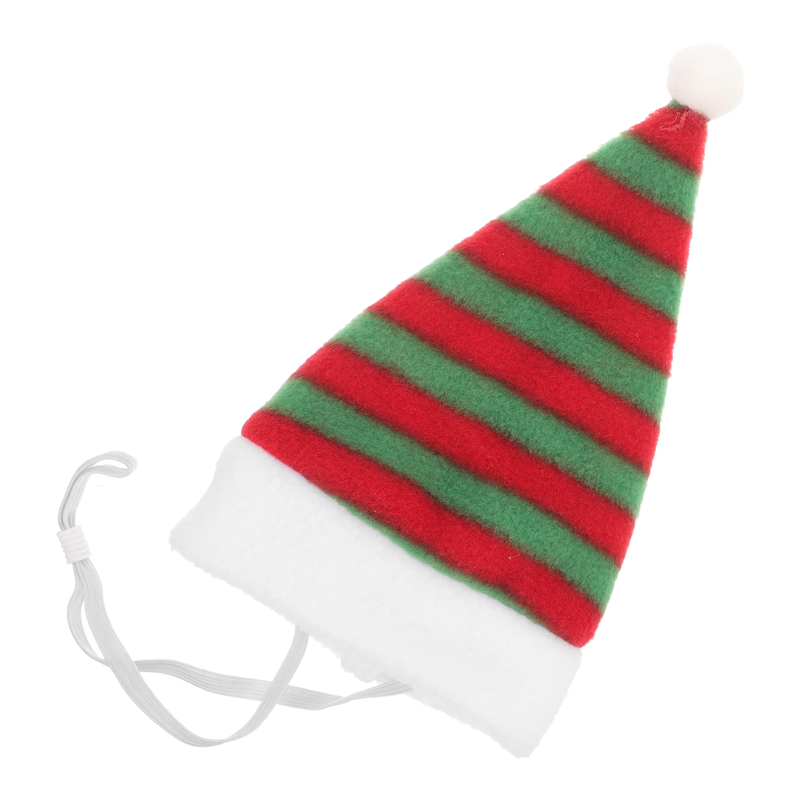 

Christmas Pet Hat Red Green Striped Dog Cat Headwear Lightweight Photo Party Wear Cosplay Pet Costume Cap Festive Holiday Puppy