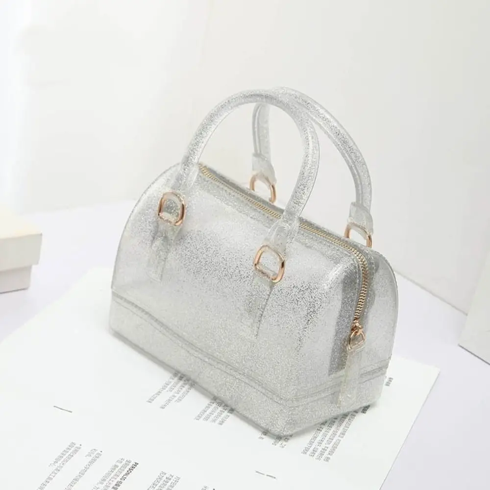 

Portable PVC Jelly Crossbody Bags Candy Transparent Handbag Shoulder Bag Waterproof Women's Bucket Bag