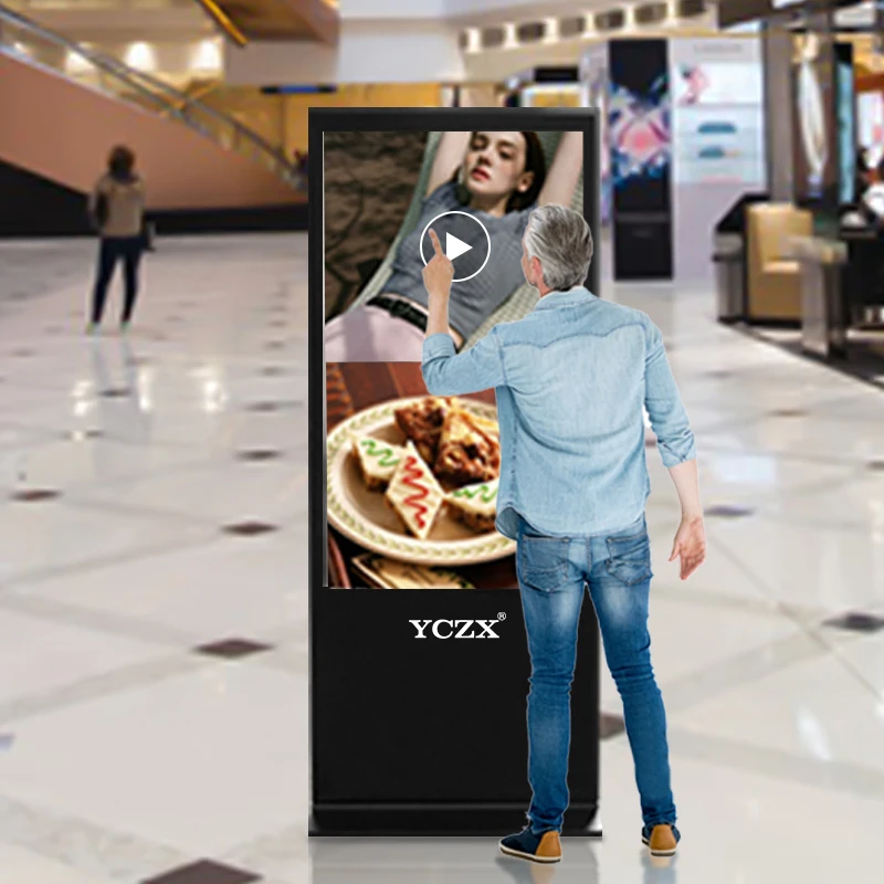 Professional Supply Floor Standing 55 Inch Android System Digital Signage Media Player Wifi