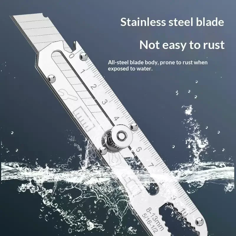 Knife Heavy Duty All Steel Thickened Large Stainless Steel Wallpaper Knife Industrial Grade Durable Tool Holder Utility