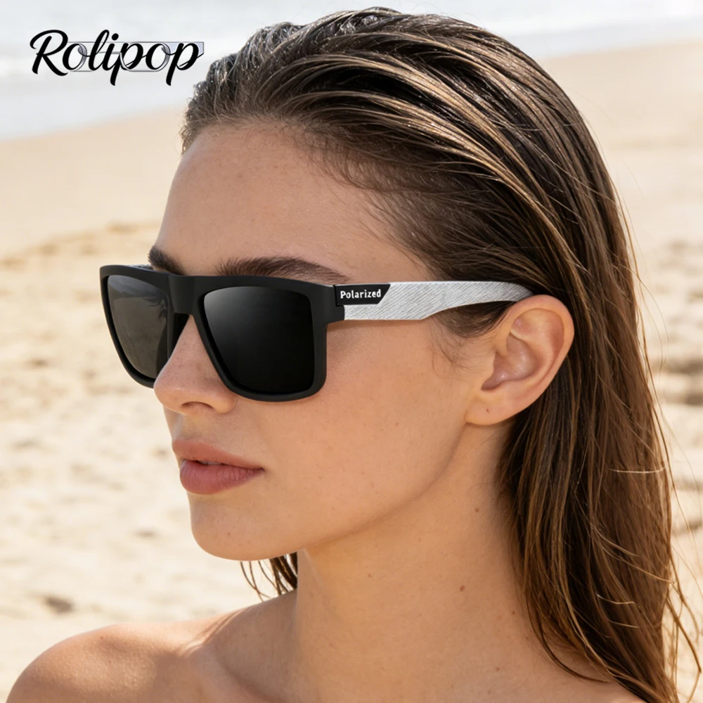 

Мужские поляризационные солнцезащитные очки для пляжного отдыха, защита UV400, антибликовые модные удобные уличные повседневные очки