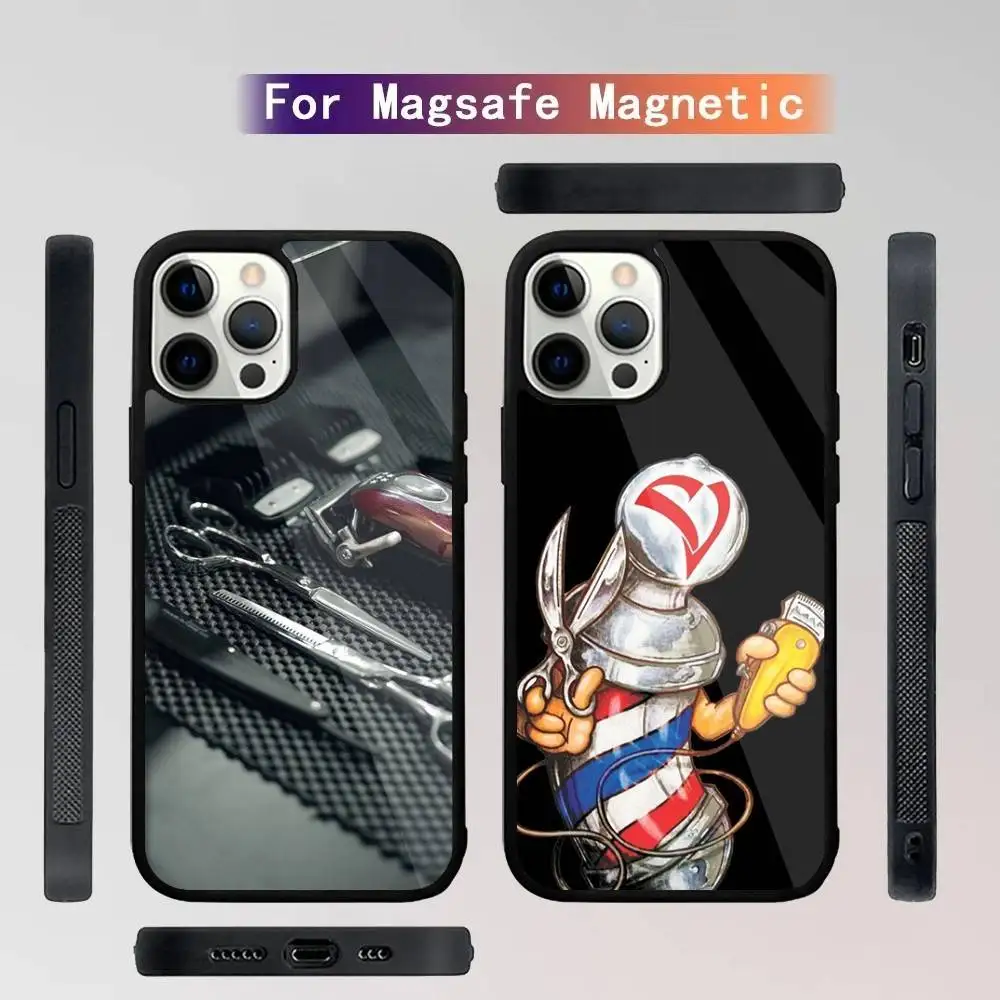 

Barber Shop Hair style tools Phone Case For iPhone 16,15,14,13,12,11,Plus,Pro,Max Mini Magsafe Magnetic Wireless Charging