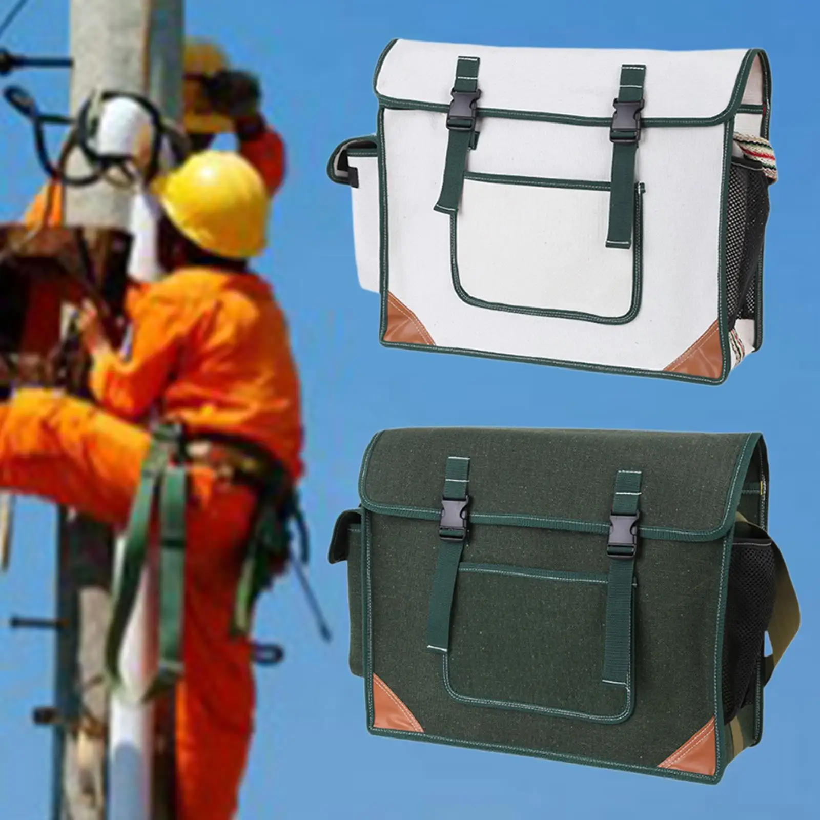 

Canvas Tool Storage Bag Gear Bag for Camping Office Use Maintenance Men