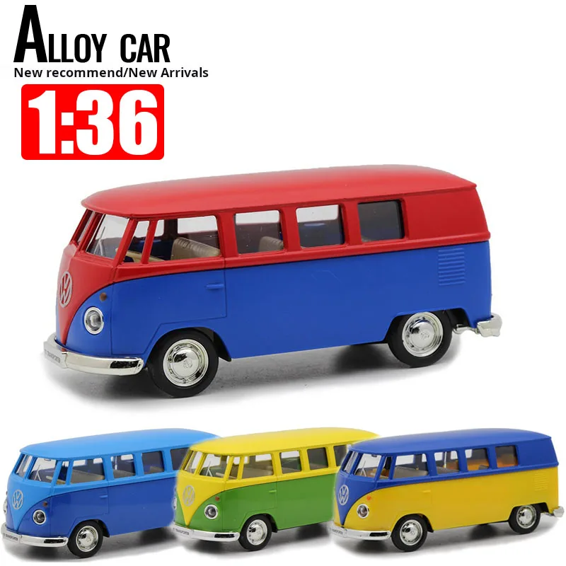 1:36 T1 bus Diecast Car Model Toy Car volkswagen Transporter For Children‘s Gift Collection Education Kids Gift Car Model