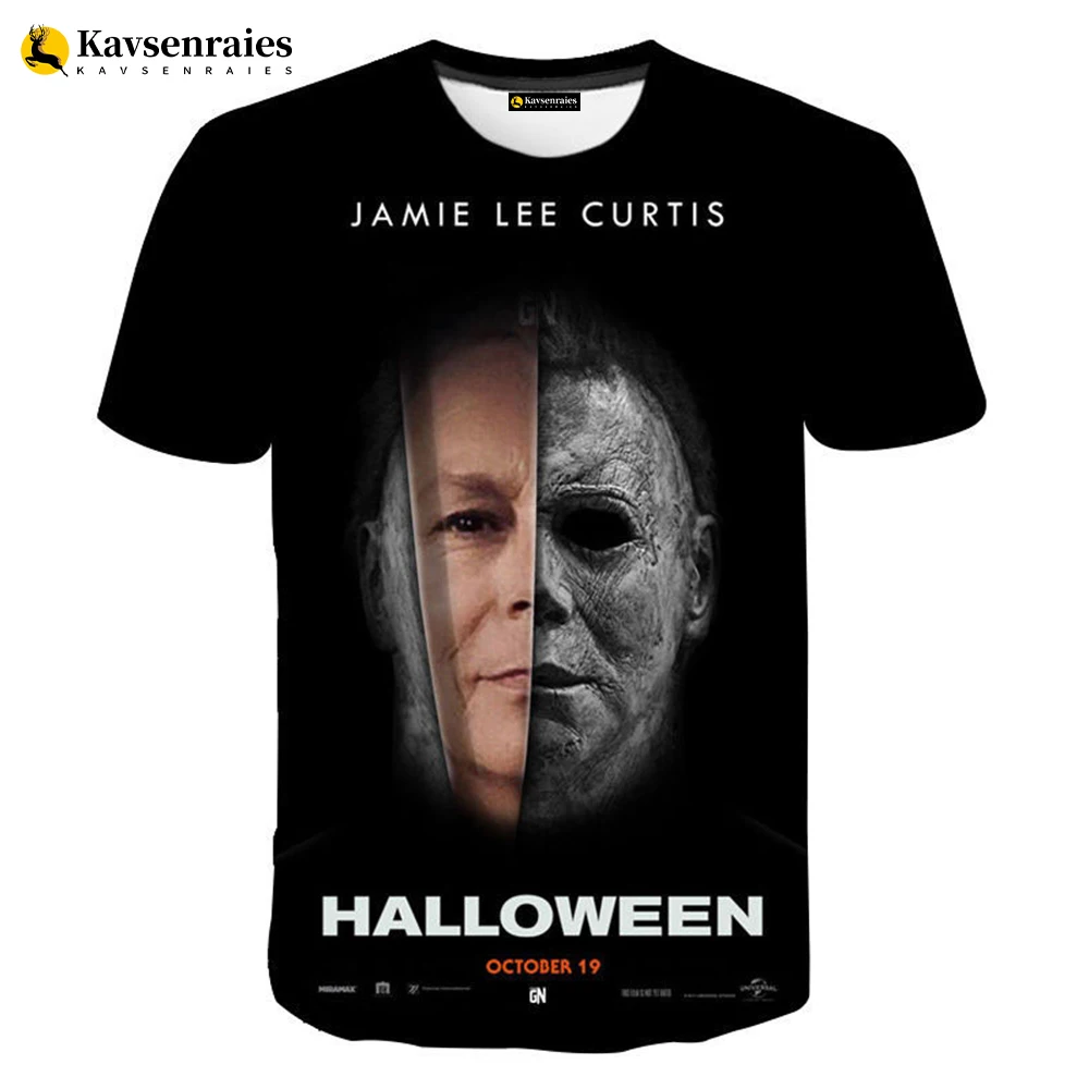 2022 Halloween Horror Michael Myers 3D Printed T-shirt Men Women Children T Shirt Boys Girls Cool Tops Short Sleeve Clothing