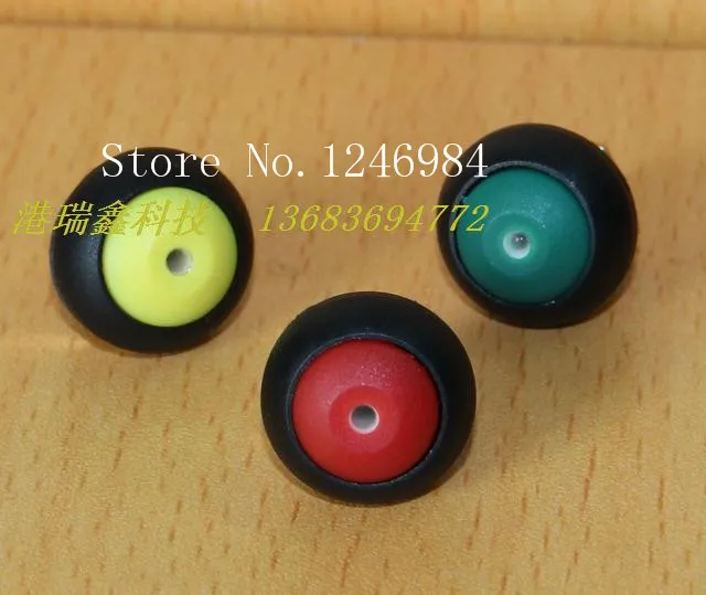 [SA]M12 waterproof switch reset button Taiwan Deli Wei PAS6 yellow RED GREE with light circular no lock button switch--20pcs/lot